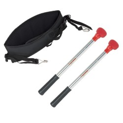 Pack black lumbar strap and 2 clubs for dobra