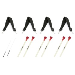 Pack d'accessoires légers (4 sangles, 6 maillets surdo rouges et 2 baguettes)