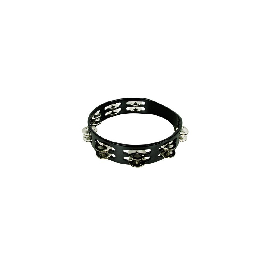 Double tambourine 25 cm without head black stf5045