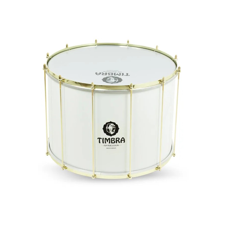 Surdo 22 "X40 Cm Timbra Branco 12 Div. Ti8269 Ouro