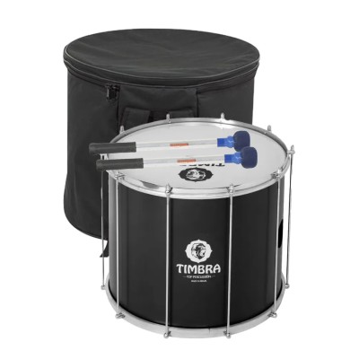 Surdo Timbra black 18" pack with case and mallets