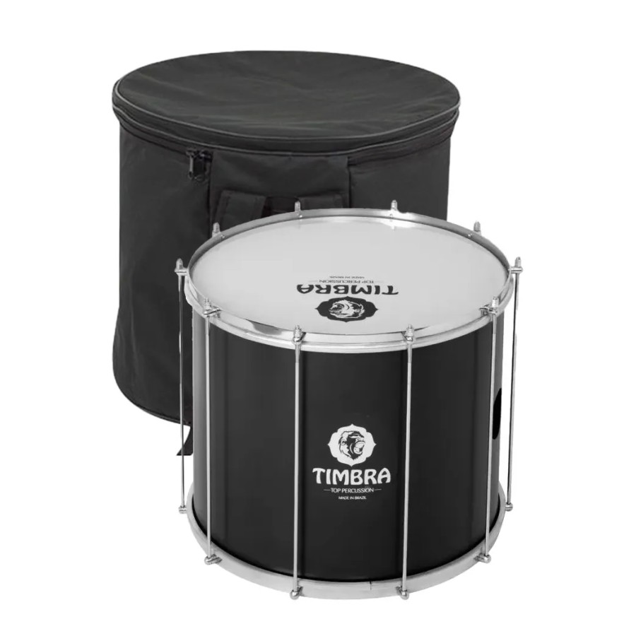 18" Black Timbra Surdo Pack with Case