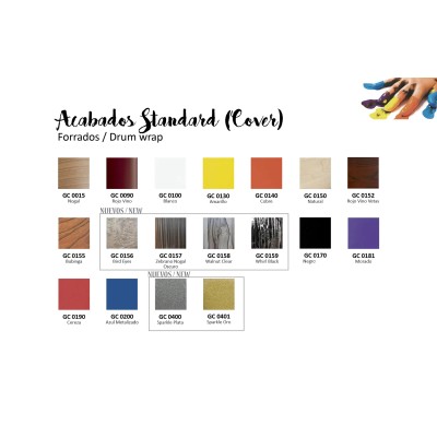 Table of standard Cover finishes