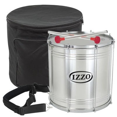 Pack Surdo Izzo 18"X45Cm 8 Div Iz7996 +Case+Maces+Strap