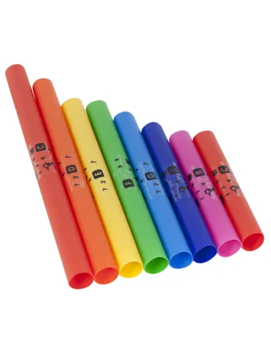 Set of 8 musical percussion tubes