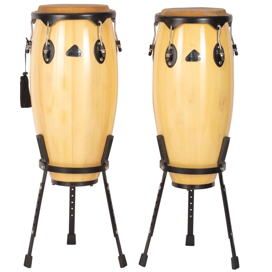 Congas Jinbao 10" et 11" JBSH2 érable naturel avec support