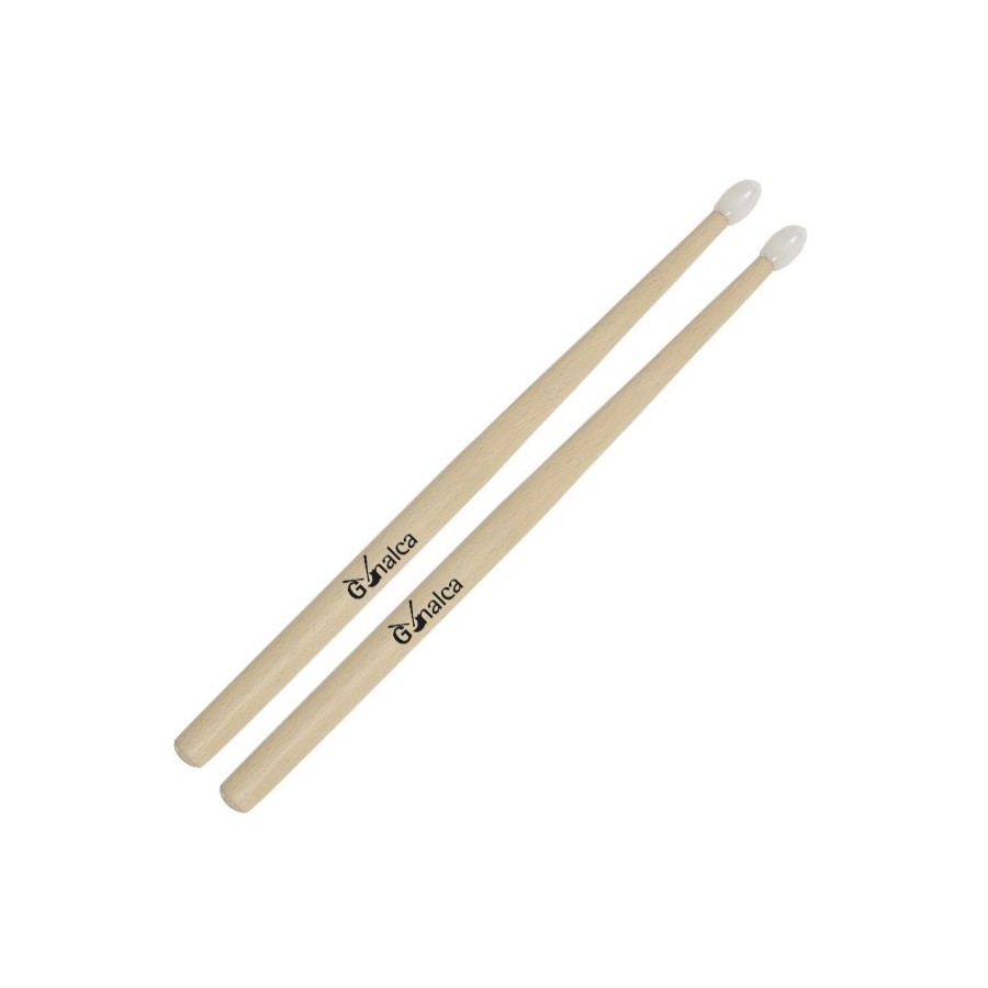 Hard nylon ball drum stick pair ref.02081