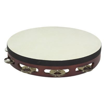 Tambourin simple 25cm avec tête en noyer STF5060