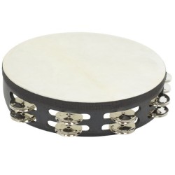 Double tambourine 25cm w/ black head stf5075