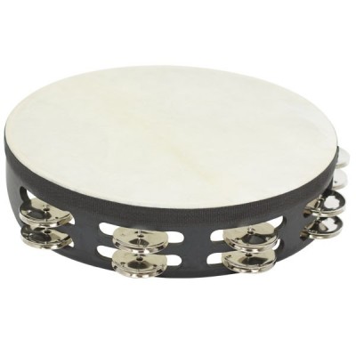 Tambourin double 25cm avec tête noire STF5075