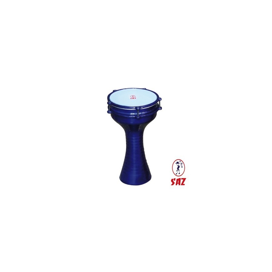 Darbuka turca, blu, con piatti