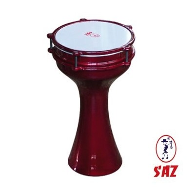 Darbuka turco pintado de vermelho