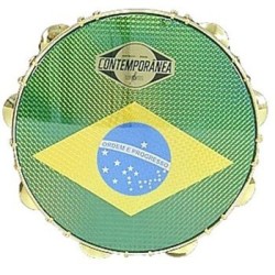 Pandeiro 10" Fórmica com patch Brasil