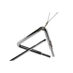 Chromed steel triangle 19x19x26 cm.