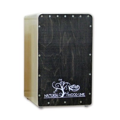 Cajon di flamenco naturale Linea legno, nera