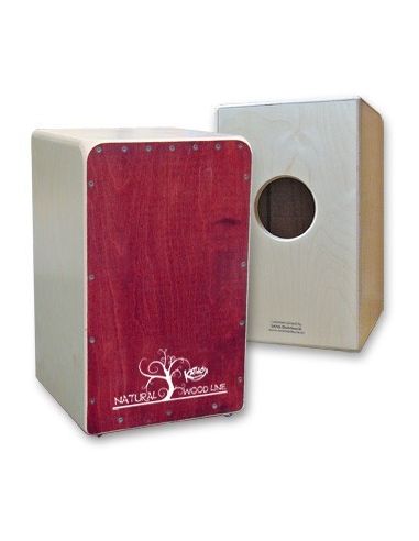 Cajon di flamenco naturale. woodline, rosso