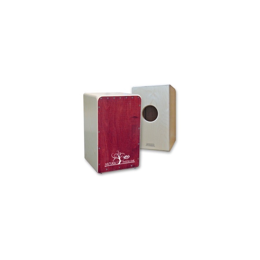 Flamenco cajon nat. Ligne de bois, rouge