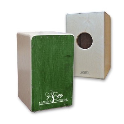 Flamenco cajon nat. Ligne bois, vert