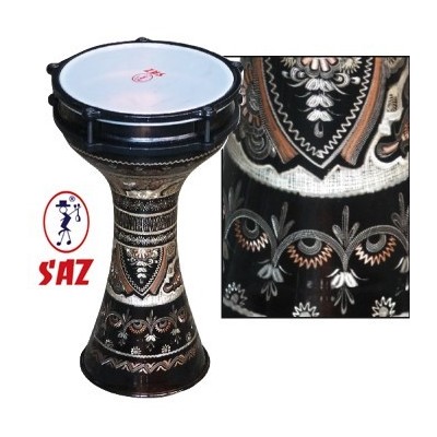 Darbuka turco gravado, decorado